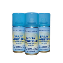 Load image into Gallery viewer, (3pk) 70% Alcohol, Multi Purpose Hand &amp; Surface Spray Sanitiser - 125ml

