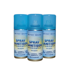 (3pk) 70% Alcohol, Multi Purpose Hand & Surface Spray Sanitiser - 125ml