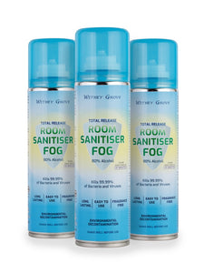 (3pack) - Room - Sanitiser Fog / Fogger - 250ml can -  Fragrance Free - Decontamination