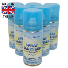 Load image into Gallery viewer, (6pk) 70% Alcohol, Multi Purpose Hand &amp; Surface Spray Sanitiser - 125ml
