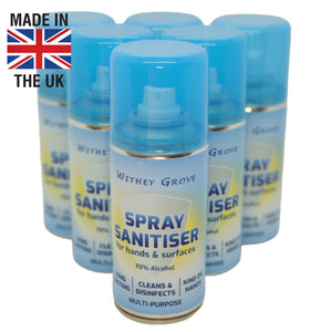 (6pk) 70% Alcohol, Multi Purpose Hand & Surface Spray Sanitiser - 125ml