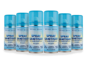 (6 pack) - Larger Size - 70% Alcohol, Multi Purpose Hand & Surface Spray Sanitiser - 400ml
