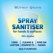 Load image into Gallery viewer, (3pk) 70% Alcohol, Multi Purpose Hand &amp; Surface Spray Sanitiser - 125ml
