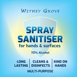 (12pk) 70% Alcohol, Multi Purpose Hand & Surface Spray Sanitiser - 125ml